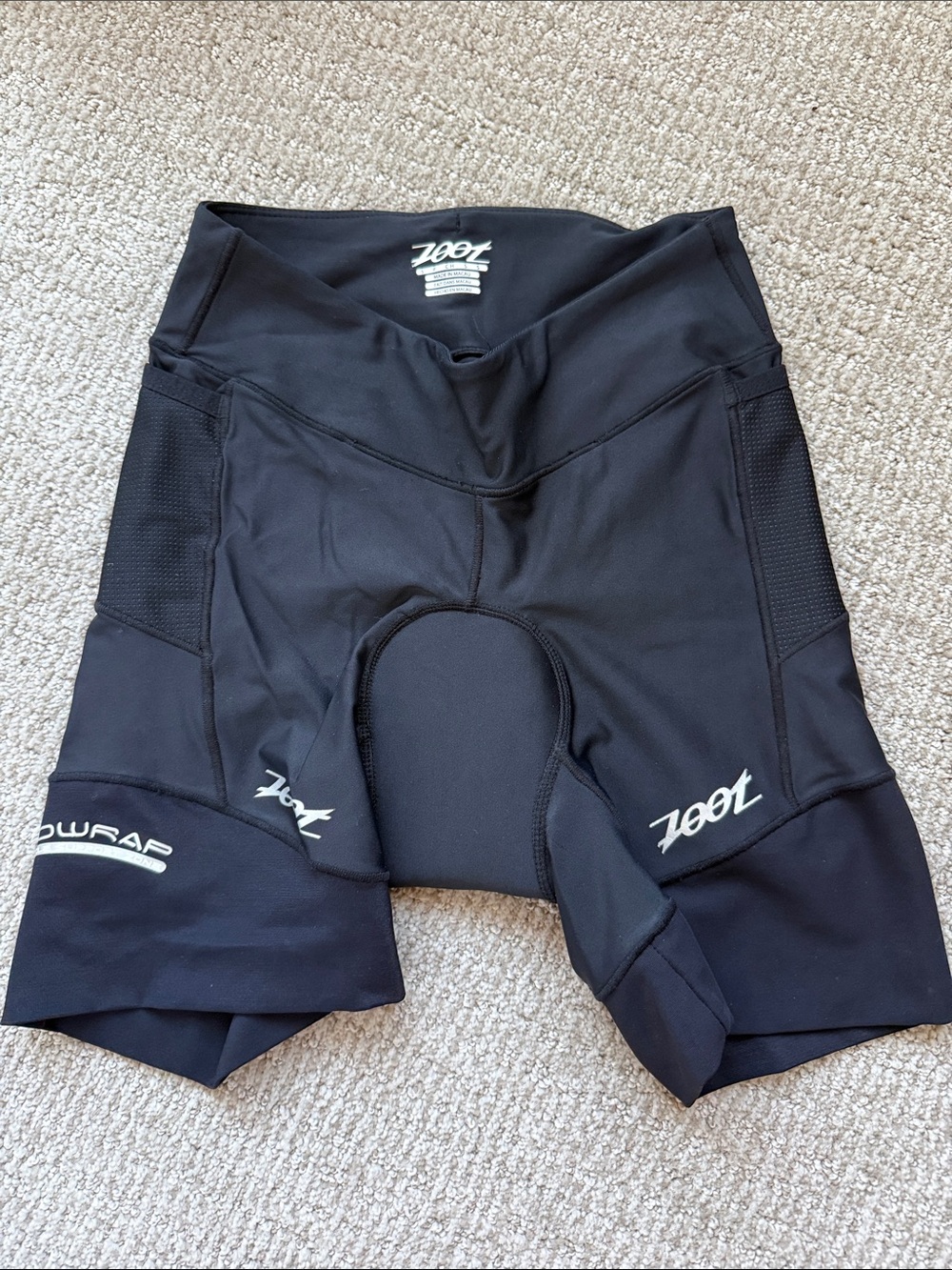 Zoot Black Performance Bike Shorts with Mesh Panels
